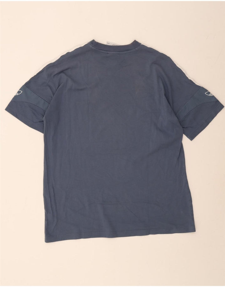 Adidas Herren T-Shirt Top Large Blau Baumwolle