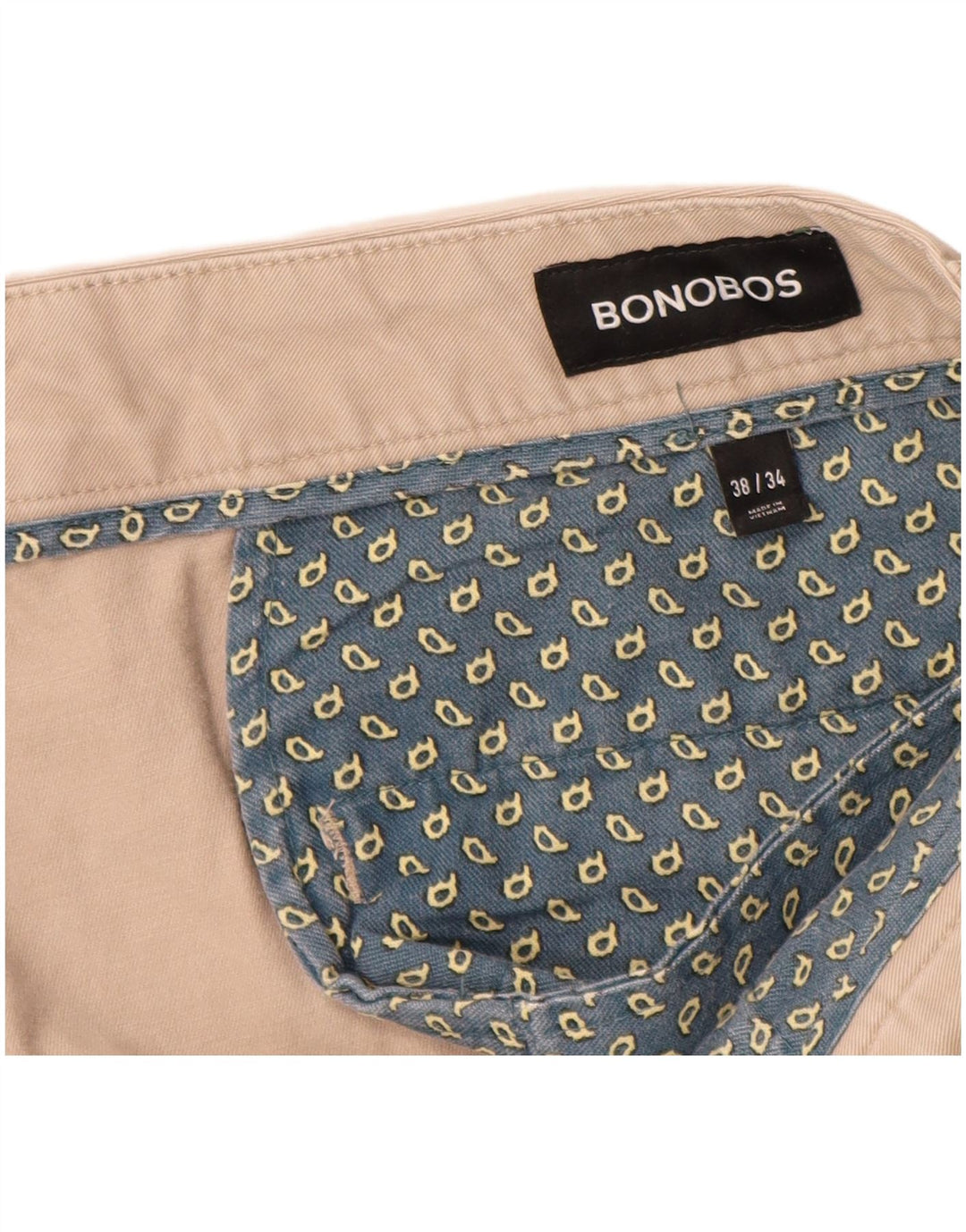 BONOBOS Herren Slim Chinohose W38 L32 Beige Baumwolle