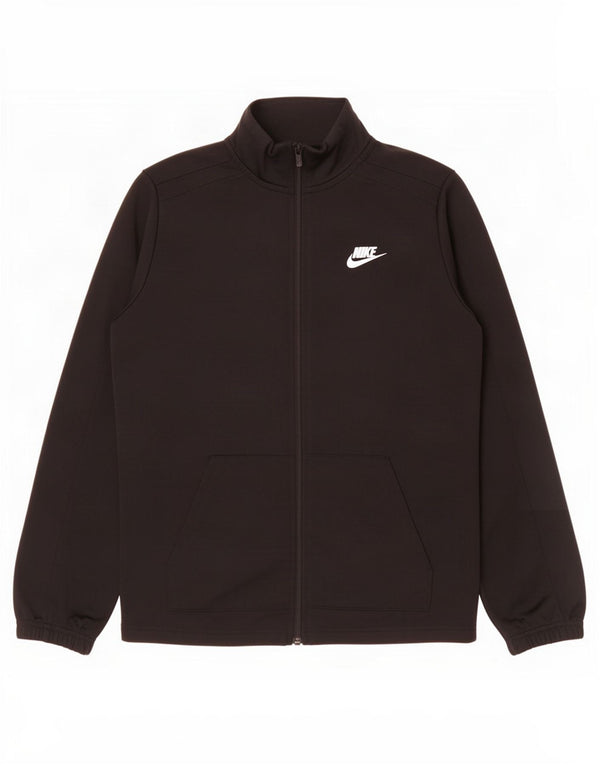 Nike Jungen-Trainingsanzugoberteil mit Grafik, 12–13 Jahre, XL, schwarzes Polyester