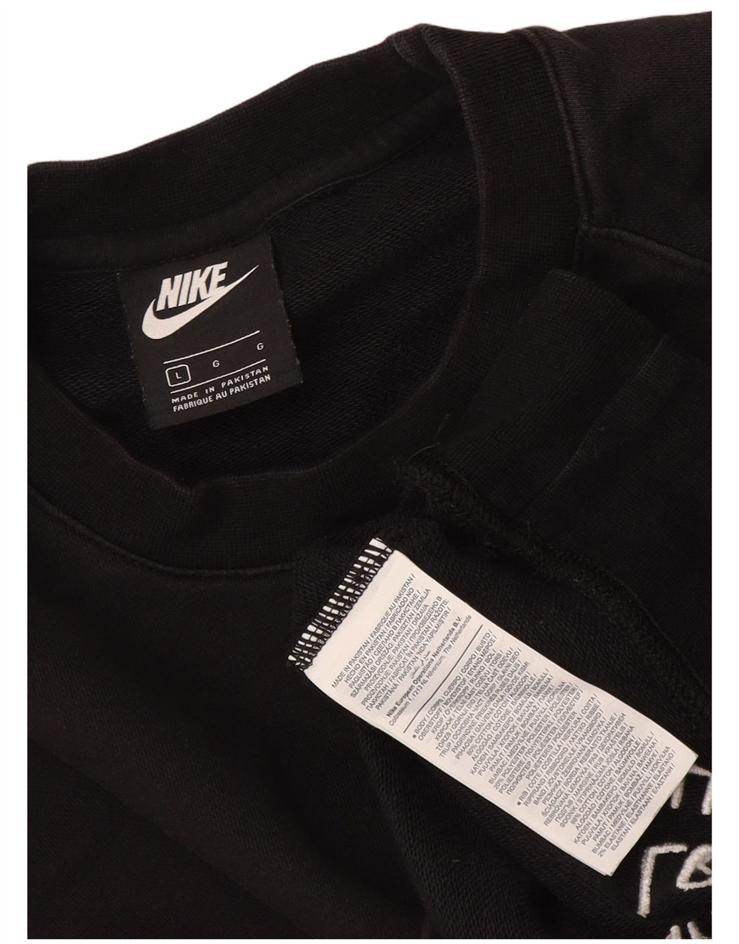 Nike Herren-Sweatshirt mit Grafik, groß, aus schwarzer Baumwolle