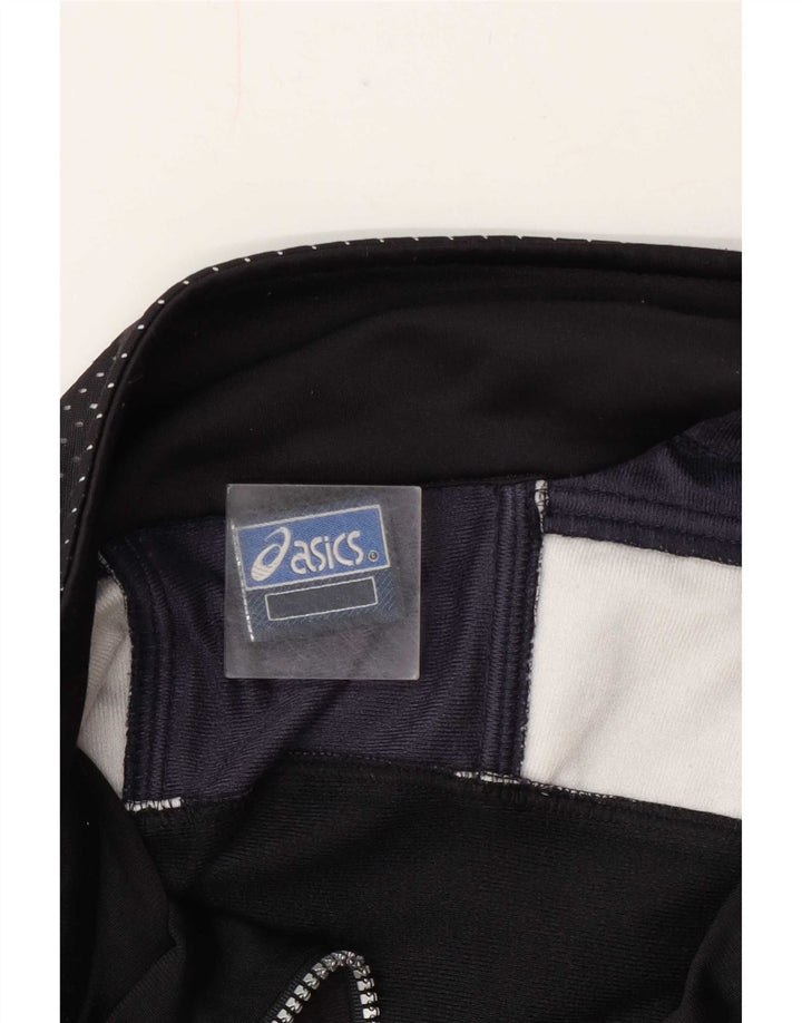 Asics Herren-Trainingsanzug mit normaler Passform, Oberteil, Jacke, XL, Schwarz, Farbblock