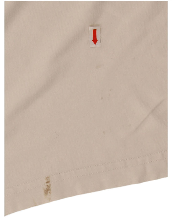 Asics Herren Montego Bay Graphic T-Shirt Top Medium Off White Gestreifte Baumwolle