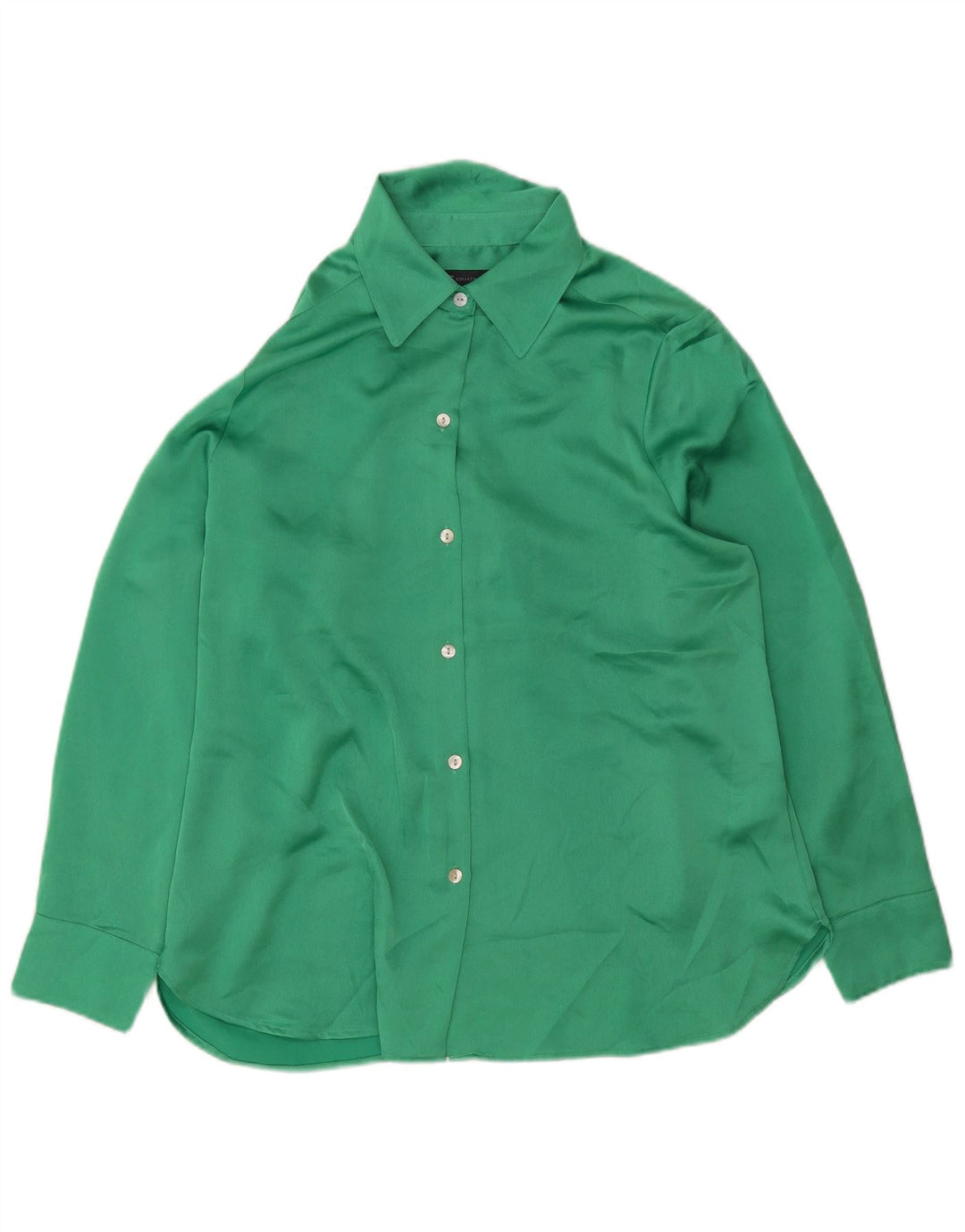 Marks & Spencer Damenhemd UK 14 Large Grün Polyester