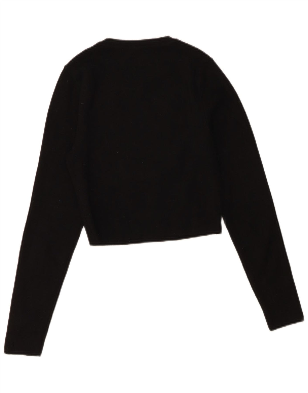 Zara Damen Crop Top UK 14 Große schwarze Viskose