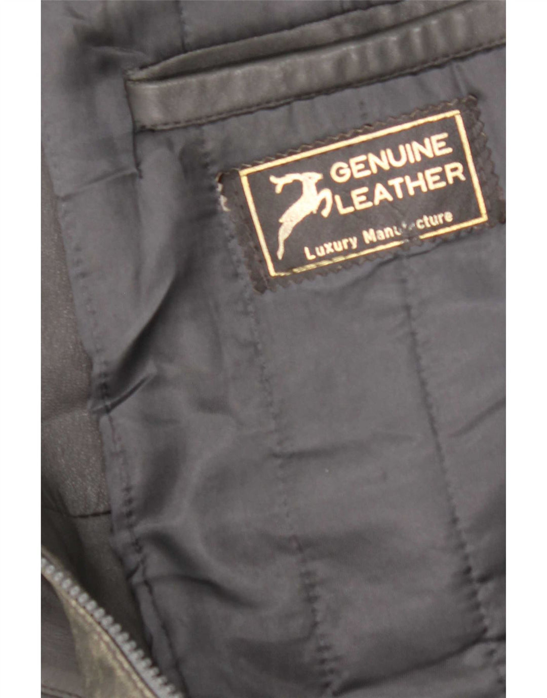 Vintage Herren Lederjacke UK 40 Large Grau