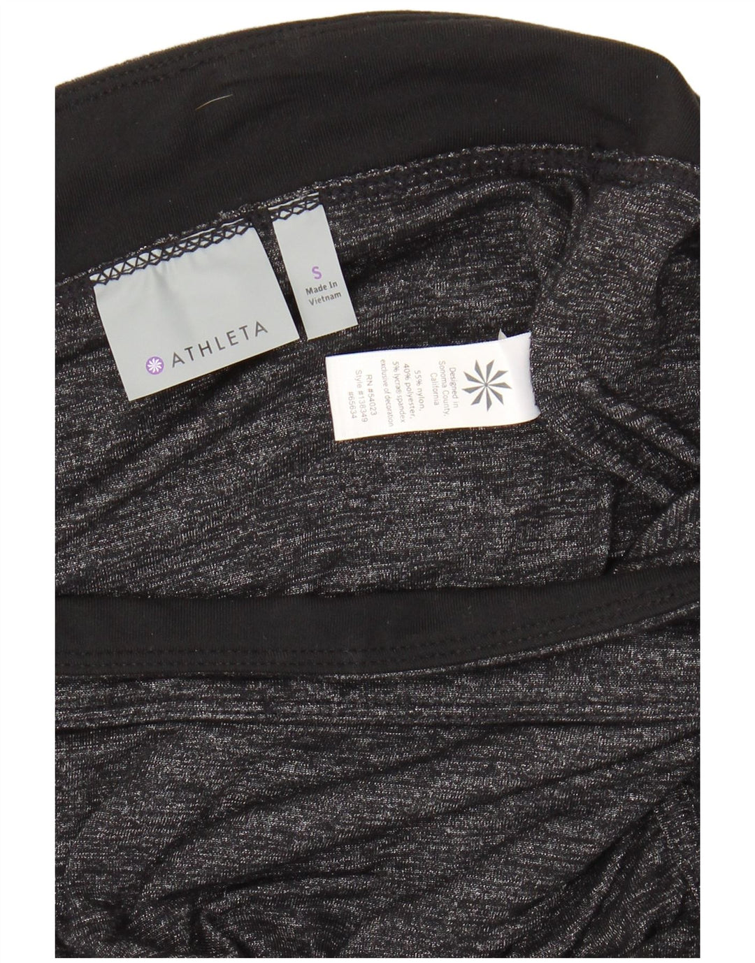 Athleta Damenrock Small W28 Grau meliertes Nylon