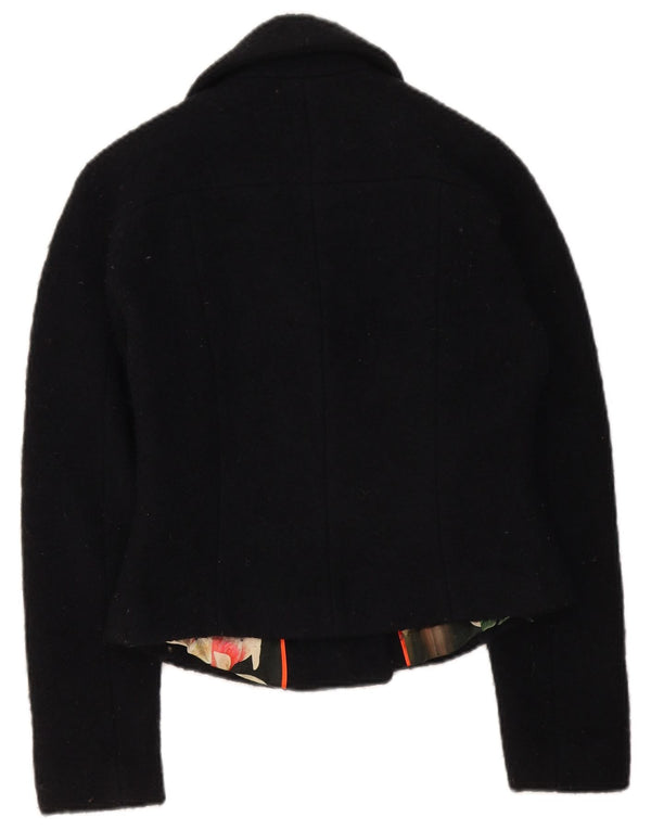 Ted Baker Damen Bolerojacke UK 8 Small Schwarze Wolle