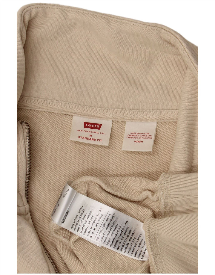 Levi's Herren-Sweatshirt mit Reißverschluss, Standard-Passform, mittelbeige Baumwolle