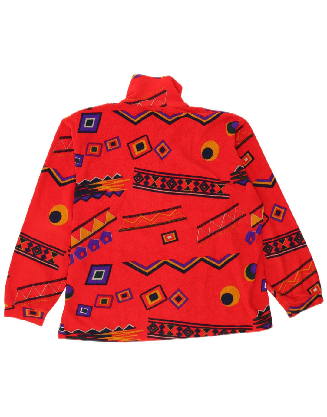 Bailo Herren-Fleecepullover mit Reißverschluss, XL, rot, geometrisch