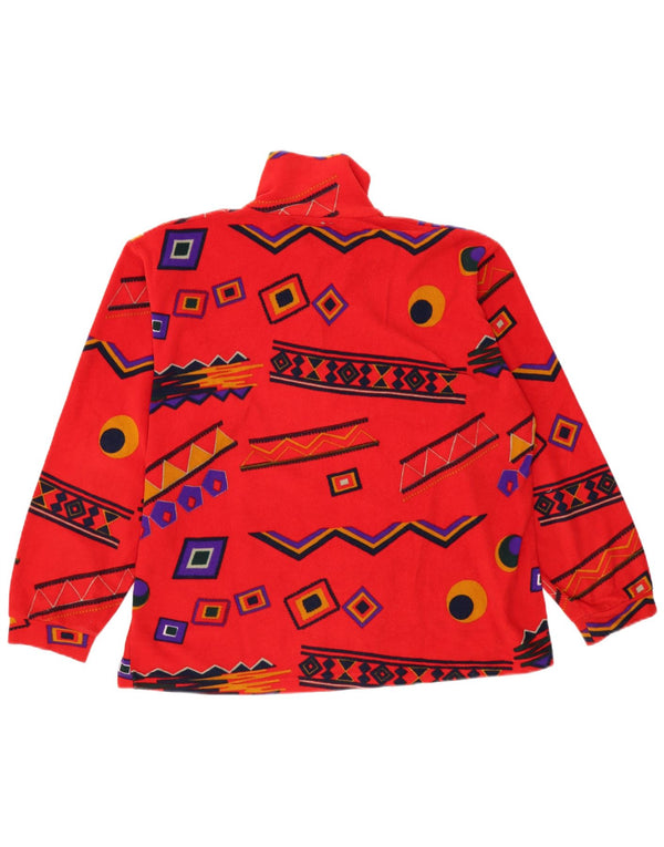 Bailo Herren-Fleecepullover mit Reißverschluss, XL, rot, geometrisch