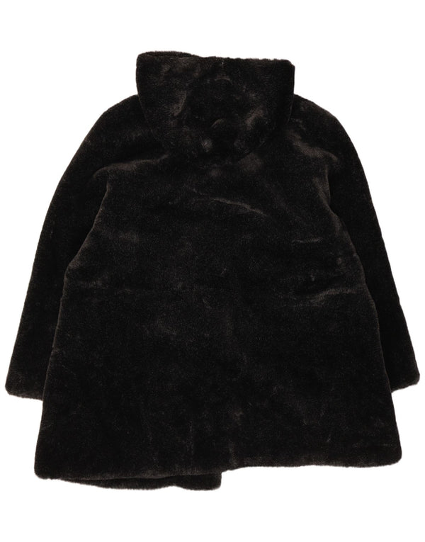 Canda Damen Kunstpelzjacke mit Kapuze IT 48 XL Schwarz Acryl