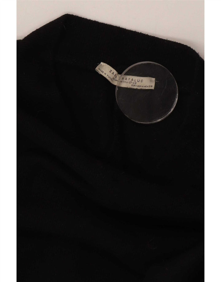 Zara Damen Trafaluc Etuikleid UK 14 Mittelschwarze Baumwolle