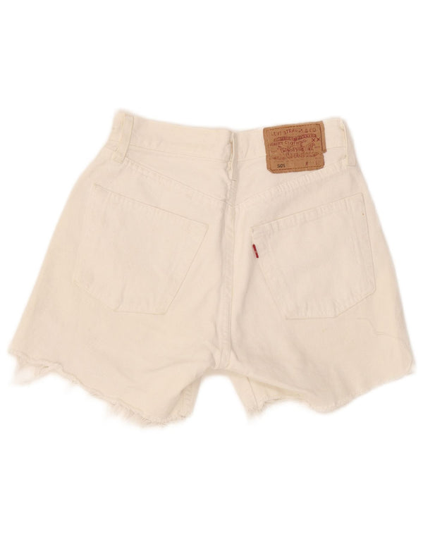 Levi's Damen 501 Jeansshorts W27 Small Weiß