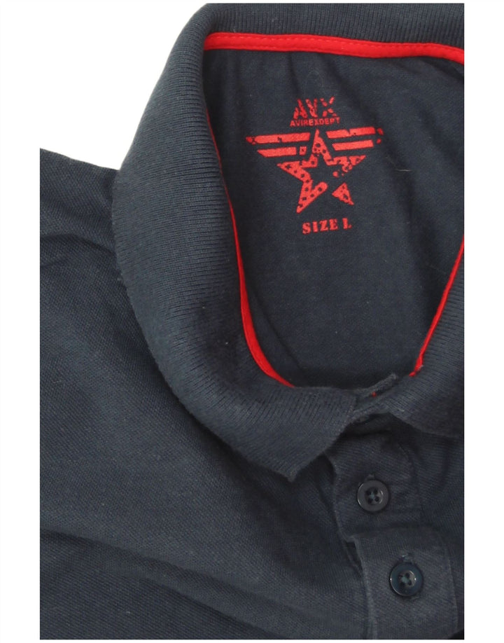 Avirex Herren-Poloshirt, groß, Marineblau