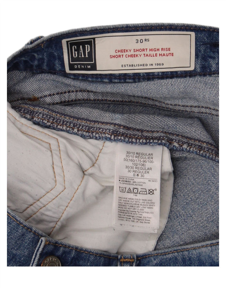 Gap Distressed Denim-Shorts für Damen, W30, mittelblaue Baumwolle