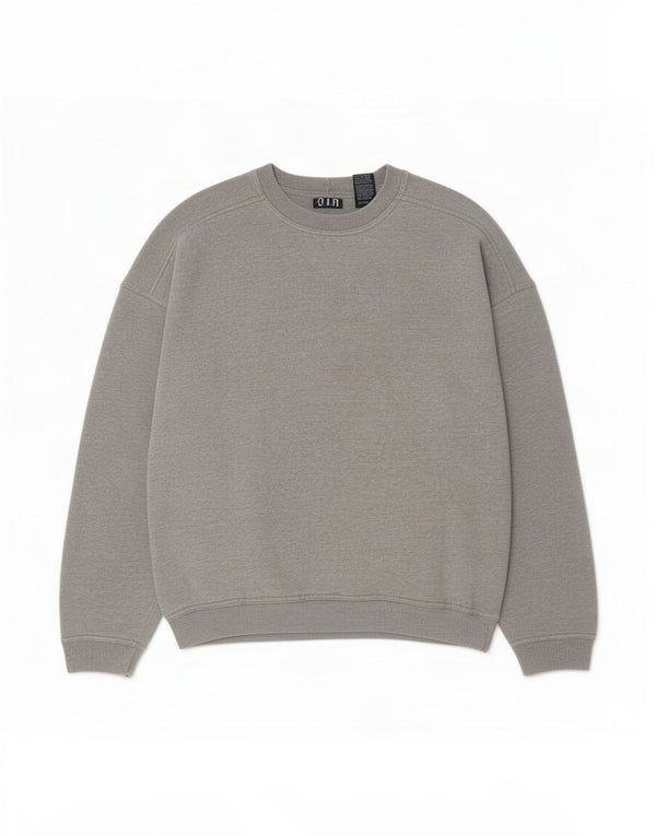 Gap Herren-Sweatshirt mit lockerer Passform, mittelgrau gefleckte Baumwolle
