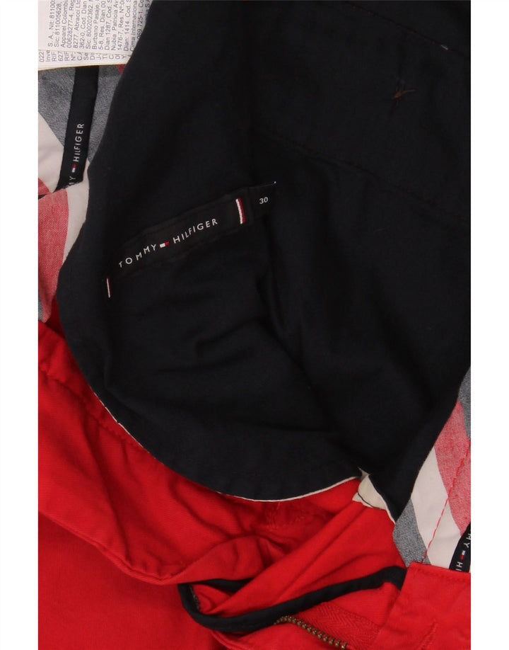Tommy Hilfiger Herren Chinoshorts W30 mittelrote Baumwolle