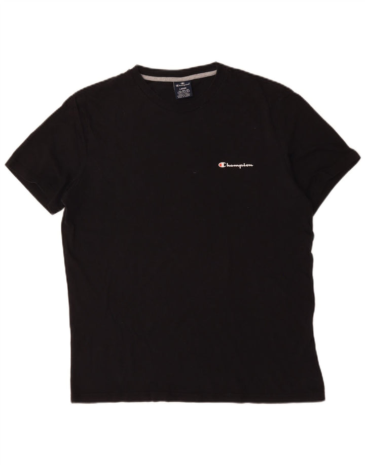 Champion Herren T-Shirt Top Large Schwarz Baumwolle