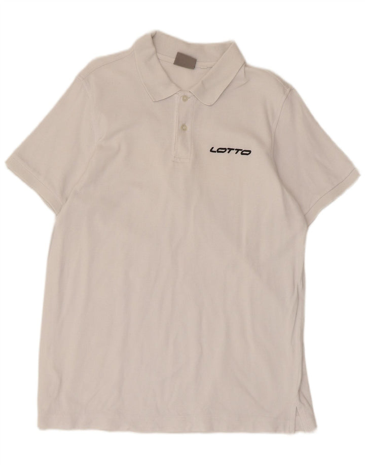Lotto Herren-Poloshirt, Größe L, Weiß