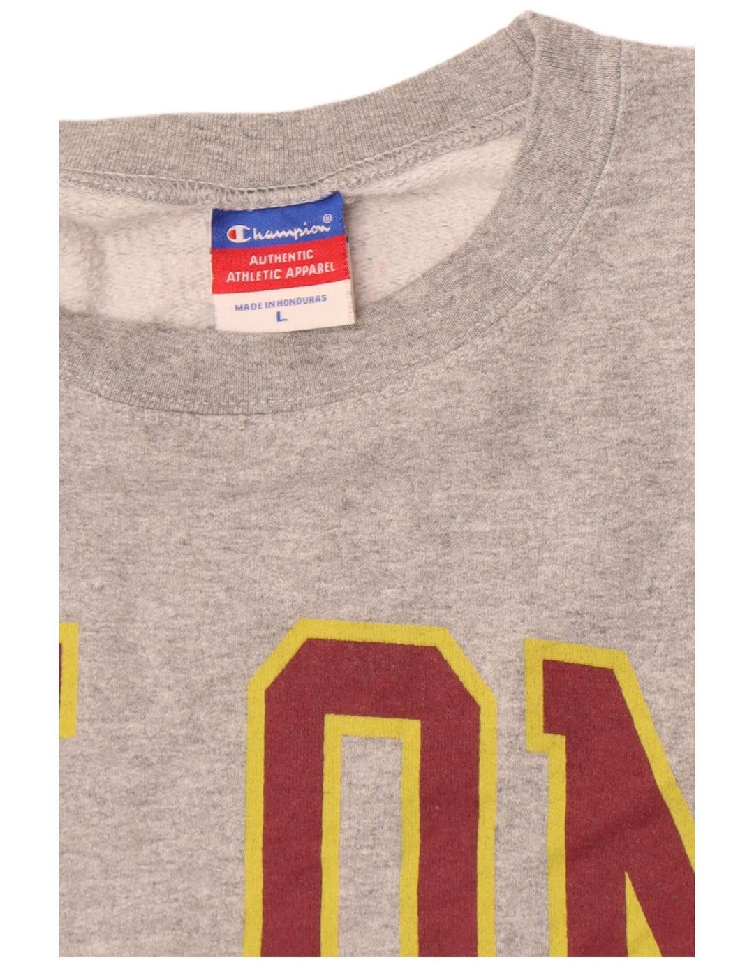 Champion Herren-Sweatshirt mit Grafik, groß, grau gesprenkelte Baumwolle