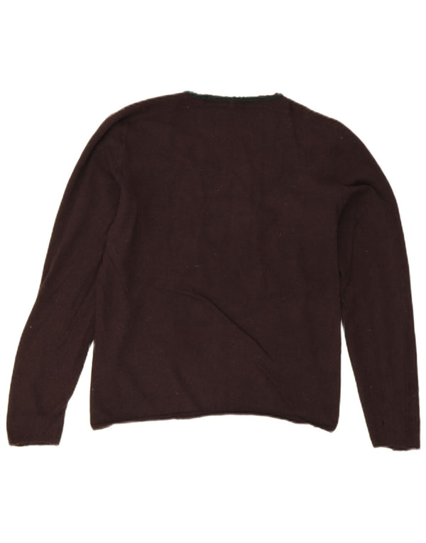 Armani Jeans Damen-Pullover mit abstraktem Muster und U-Boot-Ausschnitt, UK 10, Klein B