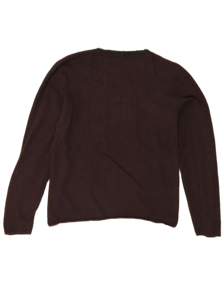 Armani Jeans Damen-Pullover mit abstraktem Muster und U-Boot-Ausschnitt, UK 10, Klein B