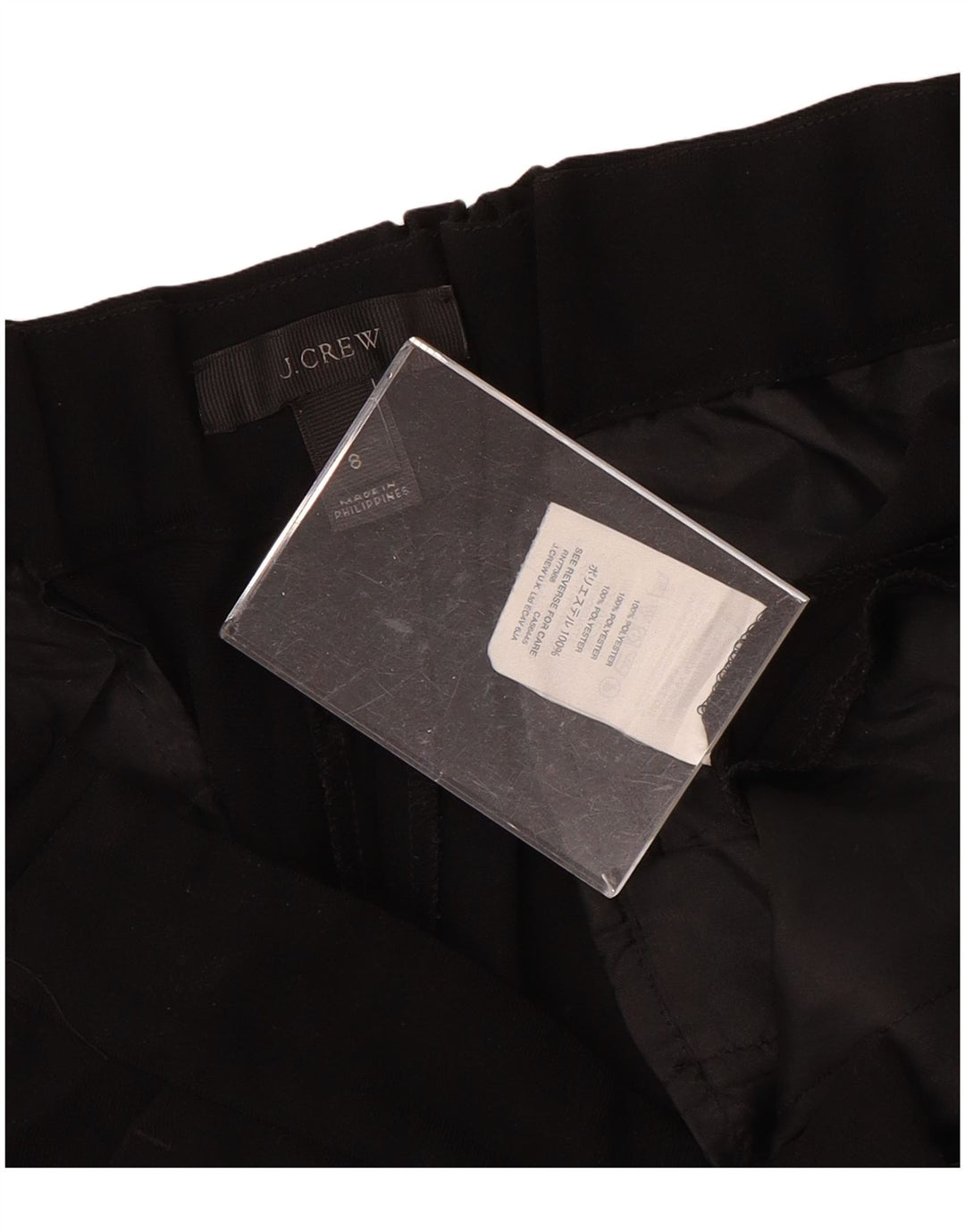J. CREW Damen Tapered Chino-Hose US 8 Medium W32 L26 Schwarz Polyester