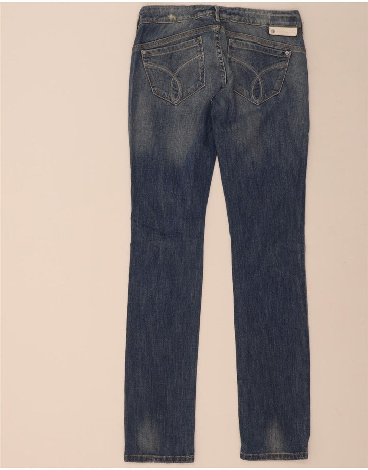 Calvin Klein Damen Slim Jeans W29 L34 Blaue Baumwolle