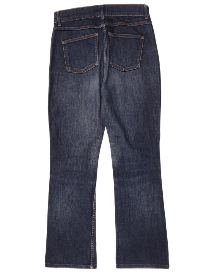Marks & Spencer Damen Bootcut Jeans UK 8 Small W28 L28 Marineblaue Baumwolle