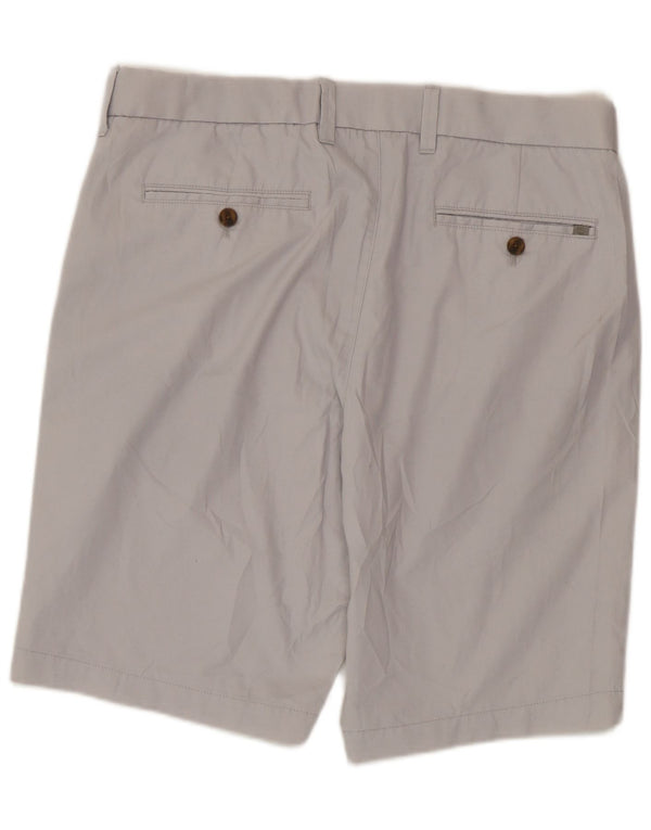 Marks & Spencer Herren Chinoshorts W34 Large Grau Baumwolle