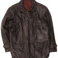 Vintage Herren Lederjacke IT 48 Medium Schwarz