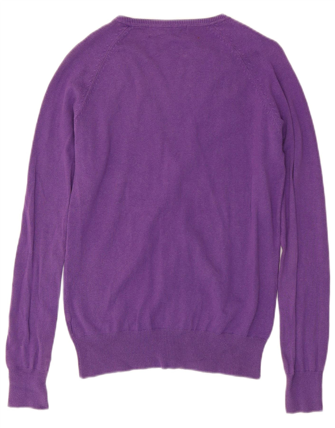 Zara Damen-Cardigan-Pullover UK 12 Mittellila Baumwolle