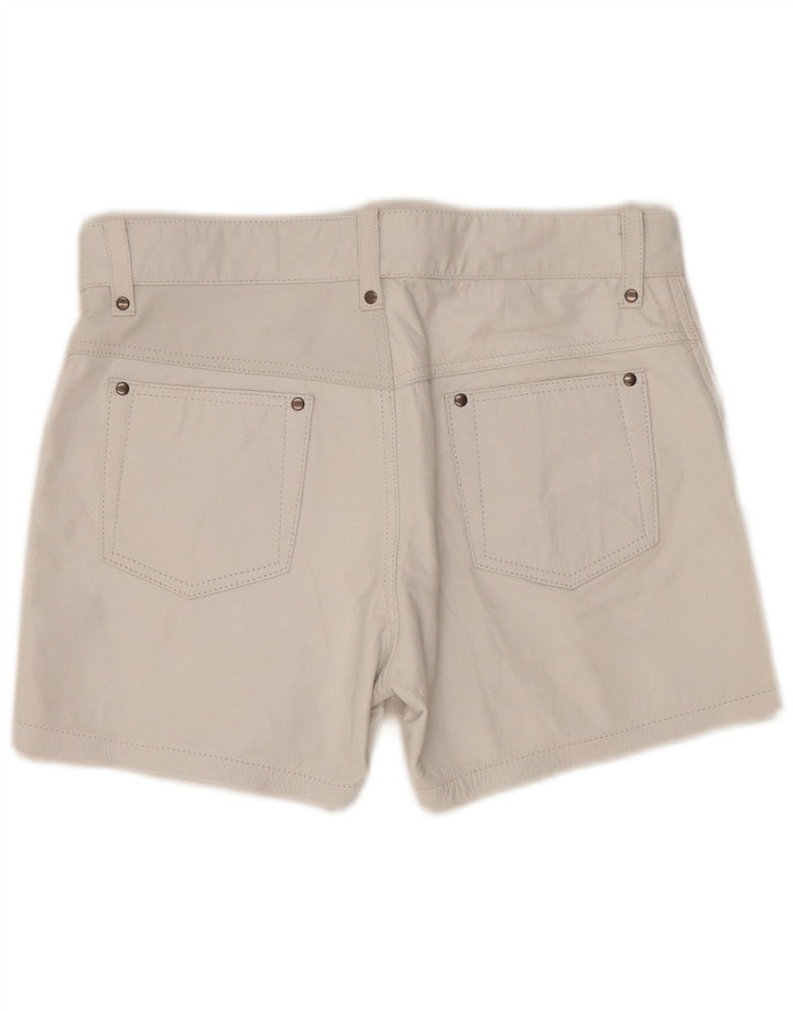 Vintage Damen Leder Casual Shorts W33 Großes blaues Leder