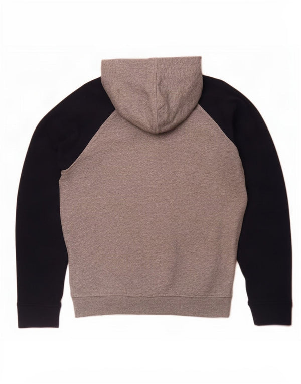 Pinguin-Kapuzenpullover für Jungen mit Grafik, 9–10 Jahre, graue Farbblock-Baumwolle