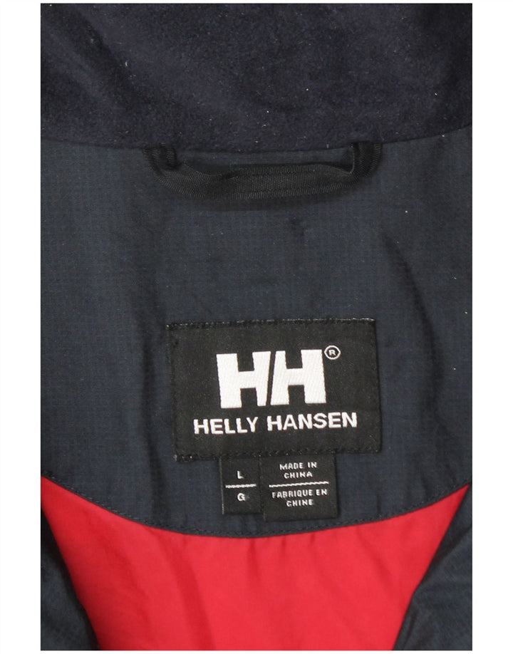 Helly Hansen Herren Regenjacke UK 40 Large Marineblau Colourblock Nylon