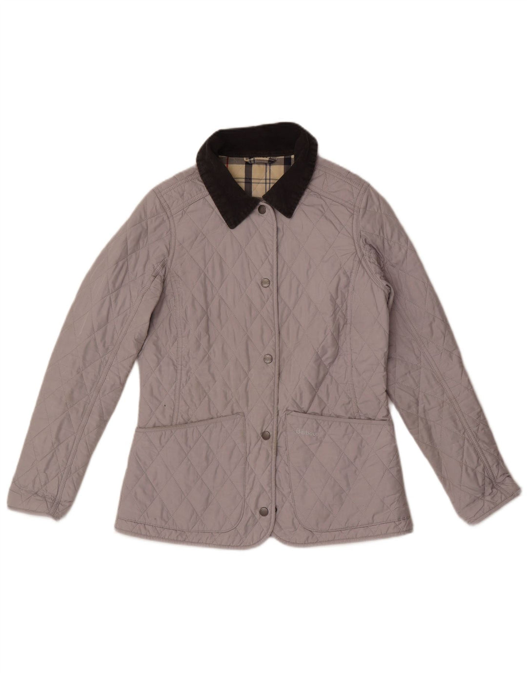 Barbour Damen Steppjacke UK 8 Small Graues Colourblock-Polyester
