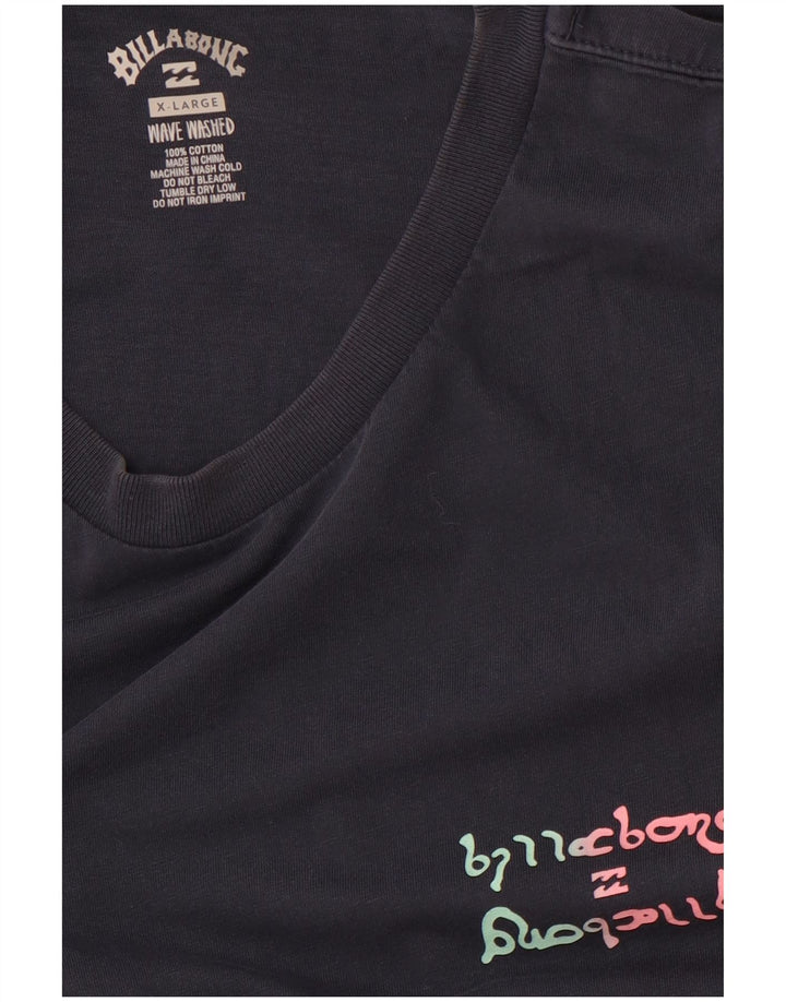 BILLABONG Herren Grafik T-Shirt Top XL Marineblau Baumwolle