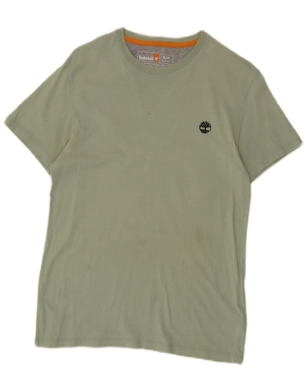 Timberland Herren Slim Fit T-Shirt Top Small Grün Baumwolle