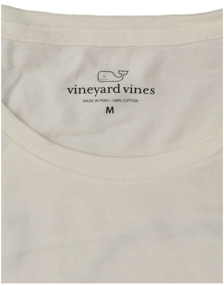 VINEYARD VINES Herren-Grafik-Oberteil, langärmelig, mittelweiße Baumwolle