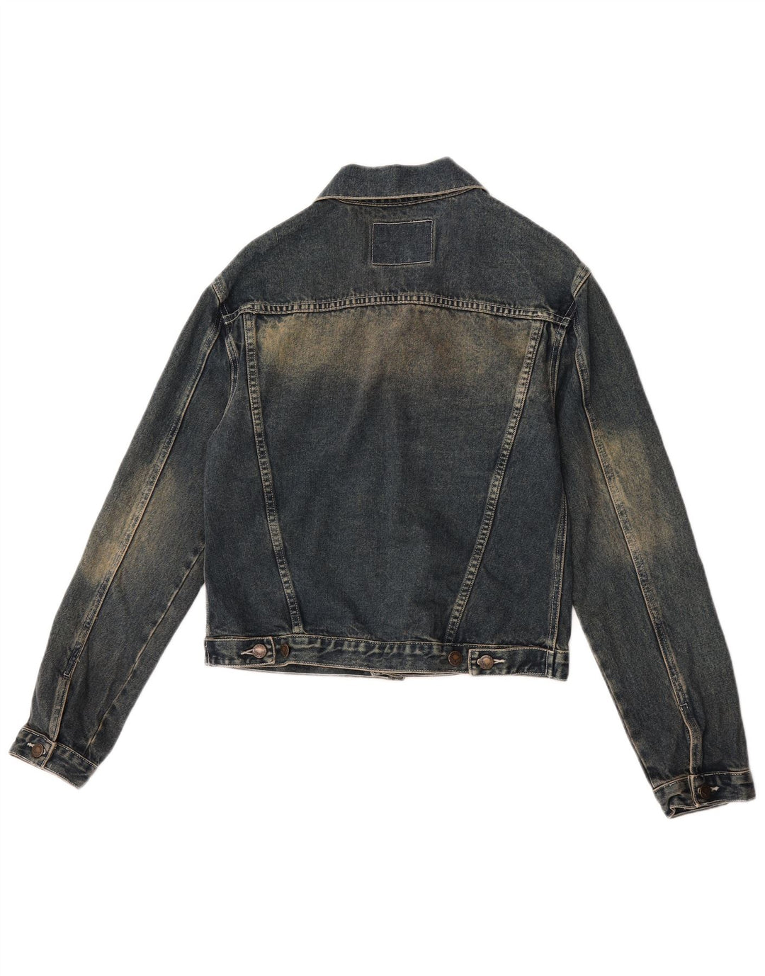 Vintage Damen Jeansjacke UK 14 Medium Navy Blue Baumwolle