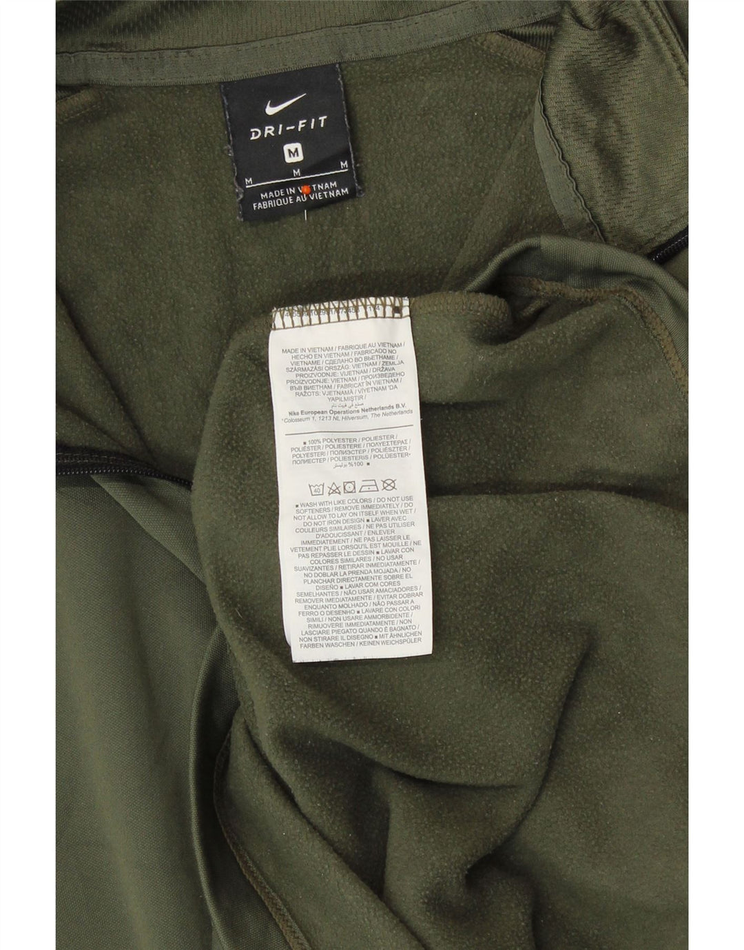 NIKE Herren-Trainingsanzug mit Dri-Fit-Grafik-Pullover, Mittelkhaki, Farbblock