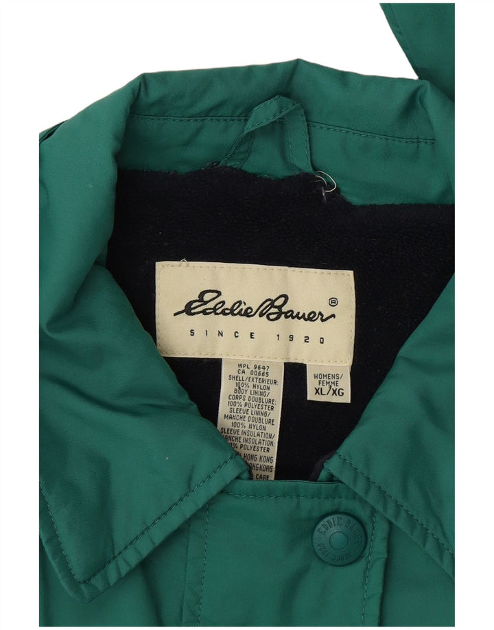 Eddie Bauer Damen Übergroße Windjacke UK 18 XL Grünes Nylon