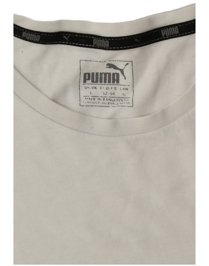 Puma Herren T-Shirt Top Large Weiß