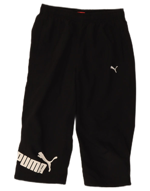 Puma Jungen Graphic Capri-Trainingshose, 11–12 Jahre, Schwarz
