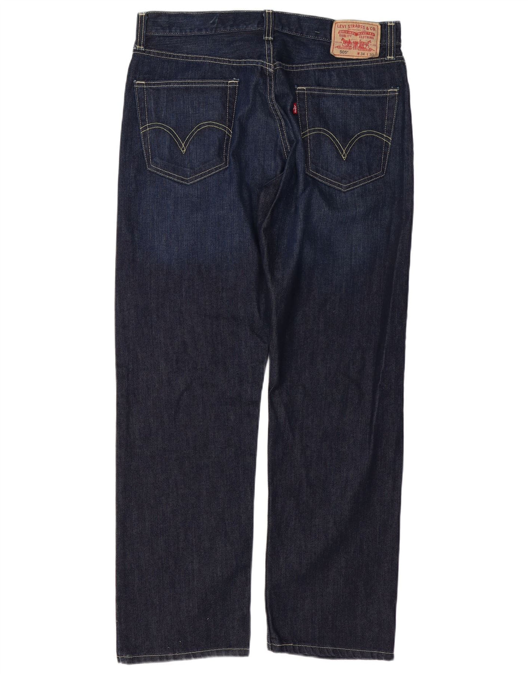 Levi's Herren 505 Regular Fit Straight Jeans W34 L30 Marineblau Baumwolle