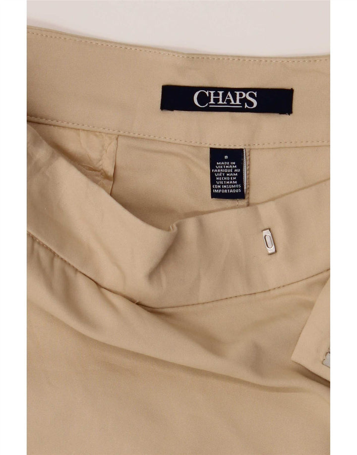 Chaps Damen Chino-Shorts US 8 Medium W32 Beige Baumwolle