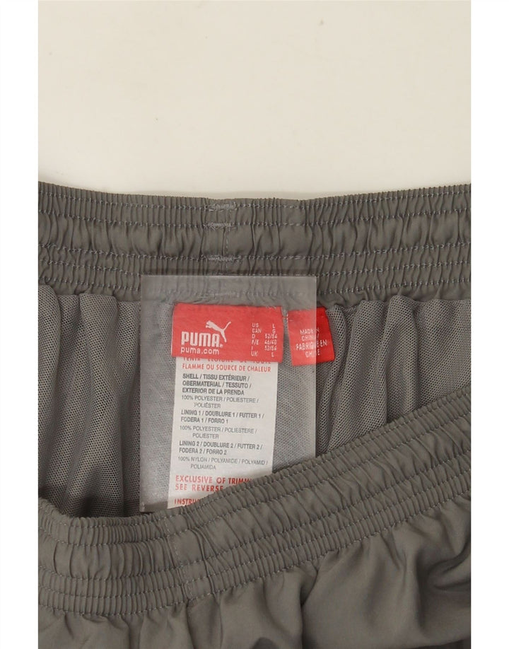 Puma Herren-Trainingshose, groß, graues Polyester