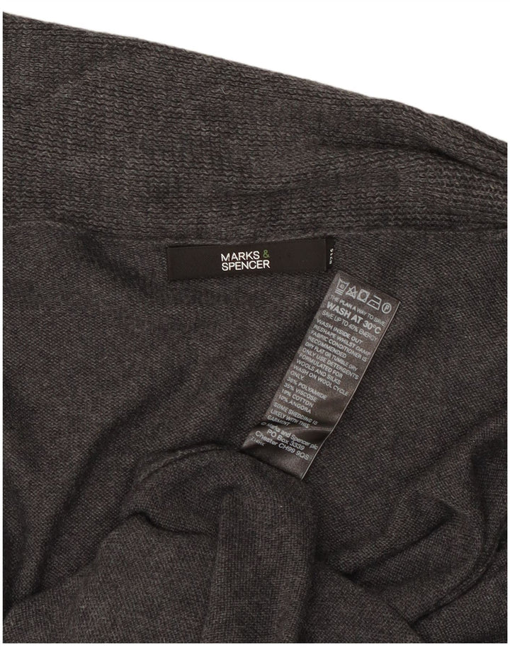 Marks & Spencer Damen Longline Open Cardigan Pullover UK 16 Large Grau