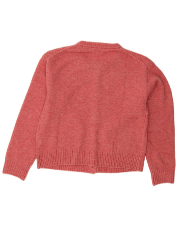 PEPE Jeans Damen Crop Cardigan Pullover UK 14 Mittelrosa