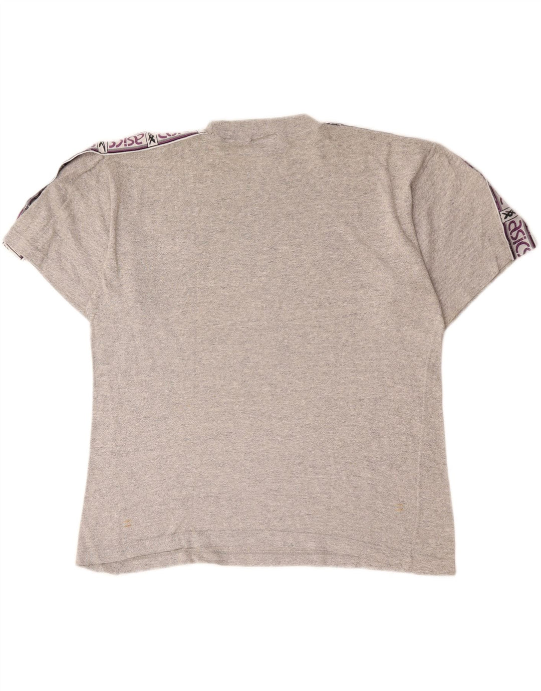 Asics Herren Grafik-T-Shirt-Oberteil Mittelgrau geflecktes Acryl